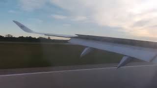 Lufthansa A350 landing in Munich from San Francisco.