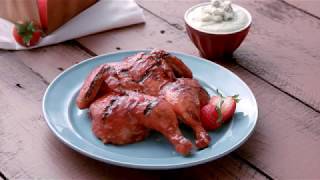 Grilled Strawberry Cornish Hen