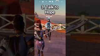 How To Retreat And Talk To Hope Fortnite Quest #shorts