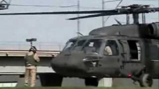 decollo UH-60 Black Hawk - controllo bicicletta (UH-60 take off and bicycle control)