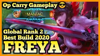 FREYA HYPER CARRY, FREYA BEST BUILD 2020, MOBILE LEGENDS GAMEPLAY, SEASON 17, FREYA MANIAC, MLBB, ML