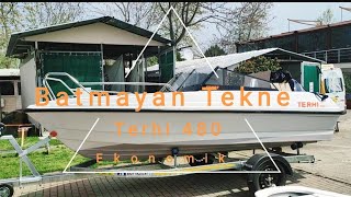 Terhi 480 Sport "Başlangıç Teknesi" Fiber Değil ABS Tekne Hafif Ekonomik Hızlı Ufak Bir Test Seyri