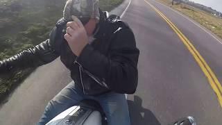 INCREDIBLE MOTORCYCLE RIDE WHILE PACKING!