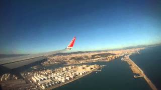 PSatB [SINGULAR] Sunny Landing at Barcelona Airport Norwegian B737 (BCN Skyline)