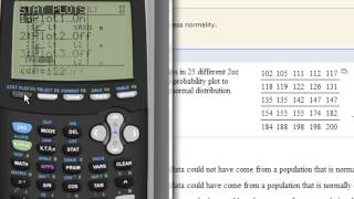 TI Calculator Normal Probability Plots