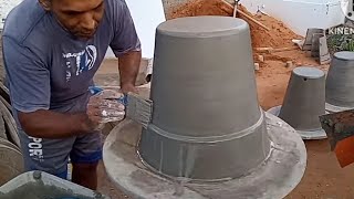 Ensinando como fazer o vaso a partir da forma do vídeo anterior