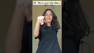 Bike vs girlfriend 😏 #funnyshorts