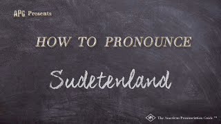 How to Pronounce Sudetenland (Real Life Examples!)