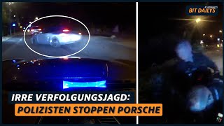 Irre Verfolgungsjagd: Polizisten stoppen Porsche