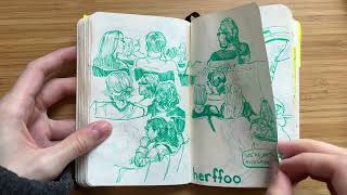 sketchbook tour: high school life drawings (no talking)