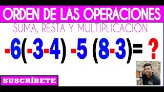 Operaciones con paréntesis | Suma, resta y multiplicación - Orden de las Operaciones / EJERCICIO 1