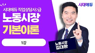 시대에듀 직업상담사 2급 필기 노동시장 기본이론 1강(김대환T)