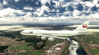 Boeing 747-8i, JAL, arrival at Tokyo-Narita International airport, Japan 🇯🇵 MSFS 2020