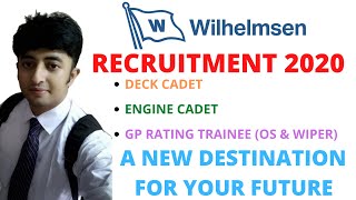 WILHELMSEN 2020 CADET RECRUITMENT FORM| DECK,ENGINE,GP RATING| A NEW DESTINATION FOR YOUR FUTURE