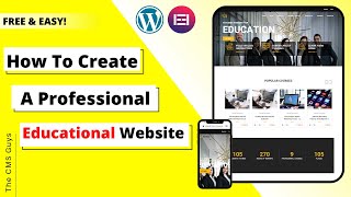 How to create an Educational Website(LMS) 📚🎒 using Wordpress and Elementor | Free | 2022