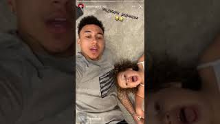 Jesse Lingard teaching his daughter some Jamaican slangs on Ig.