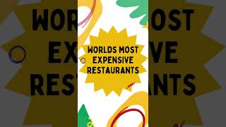 Most Expensive restaurants in The World 😍 #shorts #travel