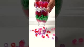 Very Satisfying and Relaxing  Crunchy Colorful Kinetic Sand Cutting vs Beads Part 136 #ASMR #shorts