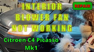 Citroen #c4picasso Grand Mk1 INTERIOR BLOWER FAN NOT WORKING. #diy #repair #fix #blower #fan