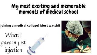 My most exciting and memorable moments of medical school.. When I gave my first injection!