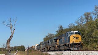 CSX SD70MACe 4720 w/ Slug Set Leads 6-Engine M583-18 on 10/18/24