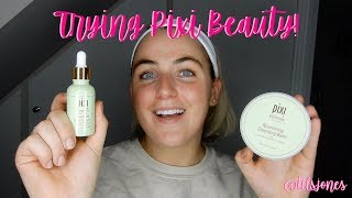 TRYING OUT PIXI BEAUTY | NOURISHING CLEANSING BALM & OVERNIGHT GLOW SERUM | TILLY JONES