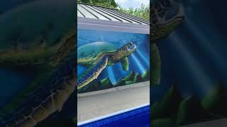 Sea turtle-aerosolart-mural