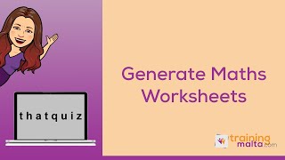 Generate Maths Worksheets