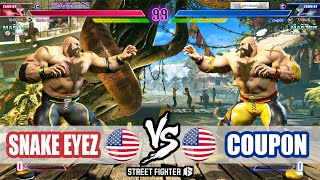 SF6 ➤ Snake Eyez (Zangief) VS Coup0n (Zangief)【Street Fighter 6】