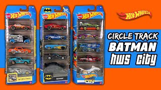 Unboxing: 2023 Hot Wheels 5-Packs - HWS Circle Track, Batman, and City