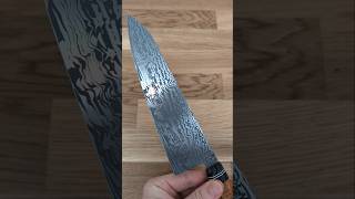 Stainless Damascus Gyuto (8") with Curly Maple by Jeremy Yelle, J.S.