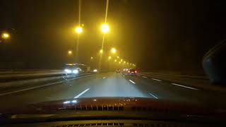 Driving on a misty night | Stockholm | Dashcam | Mist |