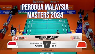 ESTER NURUMI TRI WARDOYO VS WANG ZHI YI PERODUA Malaysia Masters 2024 #bwf