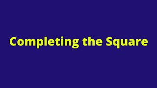 Completing the Square 1: Mathematics: Algebra: Functions and Graph: CXC:CSEC: Adobe MathLab