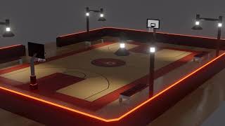 Basketball Court 3D Model (Blender 2.8)