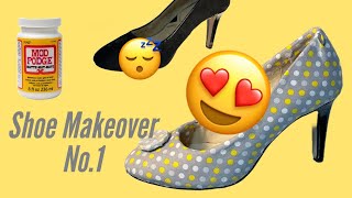 Fabric Covered Shoe Makeover | DIY