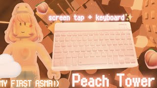 *ASMR* 🍑🌸 PEACH TOWER | Some Keyboard + Screen Taps 😌⌨️#asmr