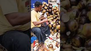 fast speed cutting coconut #shorts