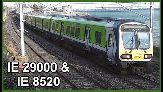 Irish Rail 29000 Commuter + 8520 Class Dart Trains - Seapoint, Dublin