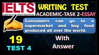 IELTS Writing Task 2 |Cambridge 19 Test 4|Academic|Answer Band9|Consumers go to supermarket|agree?