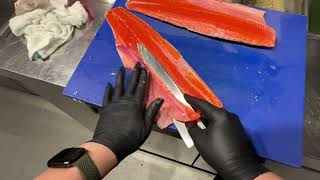 Socked Eye Salmon Breakdown | Western and Japanese Techniques | Sushibar | POV