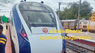 Vande Bharat Welcome.... Exclusive video.. Kachiguda Banglore Vande Bharat express 🚄🚄🚅 GRAND WELCOME