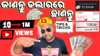 ଡଲାରରେ ଛାଣନ୍ତୁ ପଇସା | How To Earn Money From YouTube | Tips & Tricks @JustGoBibhu