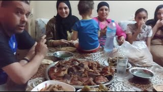 اول يوم لينا في الصعيد.عيلة زوجي استقبلوني بأحلى سفرة.بط ووز🍗🍖يا بركة دعاكي يا ما.