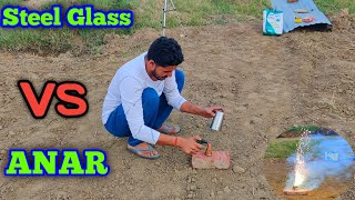 Steel Glass vs Anar Experiment || Steel Glass Melt Or Not | Glass vs Diwali Anar Experiment 2023