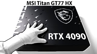 A Crazy RTX 4090 Gaming Laptop... $5300 MSI Titan GT77 Unboxing + Gameplay