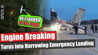 A mid-air ENGINE CHECK forces EMERGENCY LANDING on the road!