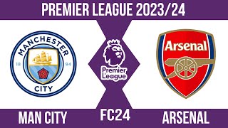 FC24 | Man City vs Arsenal | Premier league 2023/24 | Full match