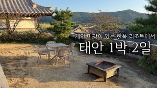 태안 여행 :: 마당있는 프라이빗 한옥 숙소🥹 | 맛집 추천(게국지, 강추 횟집) | 불멍🔥