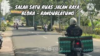 Salah satu ruas jln raya Blora - Randublatung pada jam 8 pagi 25 Okt 2024